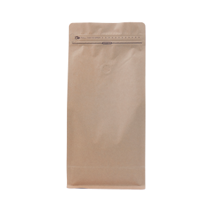 Bolsa de Papel Kraft con Fondo Plano y Cierre de Cremallera de 8 Lados, Bolsa Laminada para Café, Múltiples Tamaños: 0.22lb, 0.5lb, 1.10lb, 2.20lb, MOQ Bajo - Product Image 3