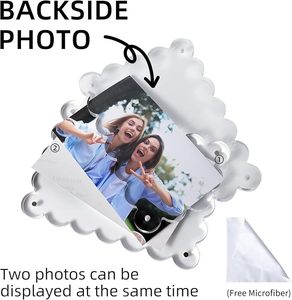 3 Pack 4x6inch Acrylic Magnetic <strong>Picture</strong> <strong>Frames</strong> Double Sided 10+10mm Thick Block <strong>Clear</strong> Photo Scallop <strong>Display</strong> <strong>Rack</strong> <strong>Display</strong> - Product Image 2