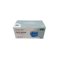 Boîte de 50 masques chirurgicaux pliants jetables imprimés sur mesure fabriqués à partir de carton recyclé pour le stockage de médicaments en pharmacie