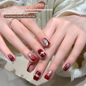 Smalto Gel Effetto Farfalla Time Dream 2026 Nuovo Gel Versatile con Paillettes Colorate per Negozi di Unghie, Richiede Lampada UV per Asciugatura - Product Image 2