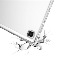 Casing Tablet baru 2021, sarung HP ramping tahan guncangan bening TPU lembut transparan murni Anti jatuh empat sudut untuk Samsung Tab A7 Lite 8.7 T220 T225