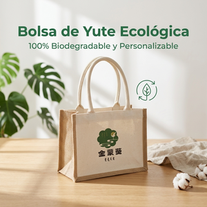 Bolsa de Mano de Arpillera Personalizable con Logotipo, Bolsa Ecológica Reutilizable para Ferias y Regalos Empresariales - Product Image 1
