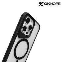 Caméra protéger tpu acrylique anneau magnétique mat clair couverture arrière pour iphone normal 11 12 13 14 15 pro plus coque de téléphone