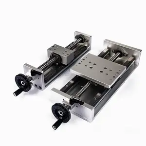 X-axis double track ball screw fine adjustment slide precision hand cranked heavy-duty linear 100/200 stroke operation table