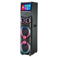 Enceinte Karaoké CSN-1228 Double Écran Tactile 12'' avec Système Android, Lumières LED RGB, Lecteur Vidéo, Chariot de Scène, Boîte de Fête Bluetooth