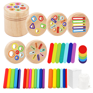 <span class=keywords><strong>Giocattolo</strong></span> Educativo in Legno Montessori CE CPC 3 in <span class=keywords><strong>1</strong></span> per Bambini, con Bastoncini Colorati e Forme per Ordinare e Classificare - Product Image 6