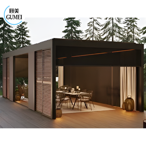 Pergola de jardin extérieure personnalisée Pergola bioclimatique motorisée en aluminium Gazebo à persienne étanche à la pluie - Product Image 1
