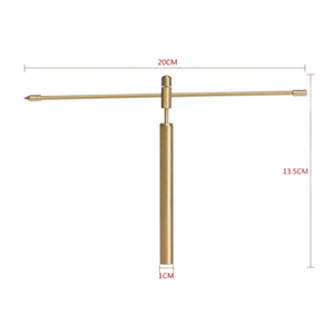 2 baguettes de radiesthésie en cuivre, outil de rotation flexible amélioré, baguettes de radiesthésie en cuivre massif et en laiton pour la détection de l'or et de l'eau - Product Image 4