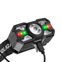 Mini Linterna LED Recargable por USB, Linterna Frontal con Sensor de Movimiento para Deportes al Aire Libre, Pesca, Camping, Correr y Trabajo