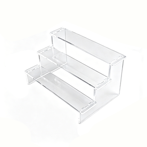 Espositore a 3 livelli in acrilico personalizzato, trasparente, per statuette, oggetti da collezione, giocattoli, organizer da banco per negozi al dettaglio - Product Image 4