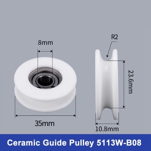 Roues de guidage entièrement céramiques 35*10.8mm pour le tréfilage, personnalisables OEM, certifiées ISO9001, longue durée de vie - Product Image 4