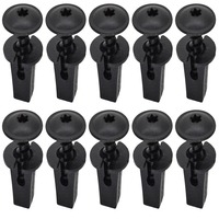 Vis autotaraudeuses noires de 5 mm avec écrous en plastique en U, clips de fixation pour pare-chocs, ailes et passages de roue, kit de pièces de rechange pour carrosserie automobile
