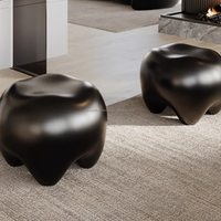 Tabouret en FRP blanc en forme de dent, design créatif, chaise d'appoint de loisirs de forme spéciale pour centres commerciaux et hôtels