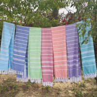 Serviette de hammam turque à séchage rapide 100% coton motif rayé Style adulte tropical pour la plage et le bain sans sable