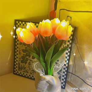 Christmas Lighting Wedding Home Party Decor LED <strong>Tulip</strong> Night Lights Artificial Flowers Bouquet <strong>Table</strong> Lamp - Product Image 3