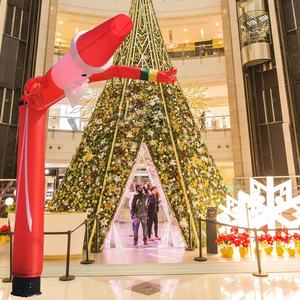 Werbung Günstige aufblasbare Welle <span class=keywords><strong>Air</strong></span> <span class=keywords><strong>Dancer</strong></span> Wettbewerbs fähiger Preis 20 ft 20 ft aufblasbare lustige verrückte Santa Pipe Tänzer männliche Tänzer - Product Image 4