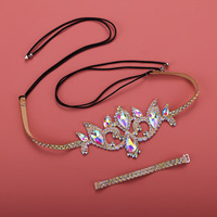 Dpw459 Belly Dance Shiny Crystal Stones Bandage Bandeaux Festival Carnaval Head Hair Accessories