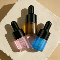 Vente en gros de flacons en verre de 1 ml, 2 ml, 3 ml, 4 ml, 5 ml, petits flacons en verre, petits flacons compte-gouttes en verre pour huile essentielle, flacon compte-gouttes cosmétique
