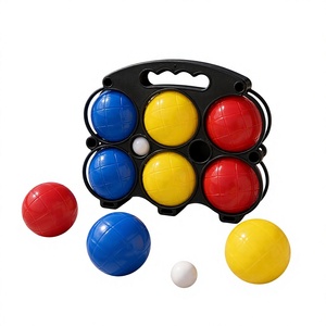 Ensemble <span class=keywords><strong>de</strong></span> <span class=keywords><strong>boules</strong></span> <span class=keywords><strong>de</strong></span> pétanque en plastique coloré avec sac <span class=keywords><strong>de</strong></span> transport, jeu <span class=keywords><strong>de</strong></span> <span class=keywords><strong>boules</strong></span> <span class=keywords><strong>de</strong></span> pelouse pour enfants et adultes - Product Image 2