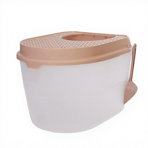 Caja de arena para gatos de PP, a prueba de salpicaduras, de fácil limpieza, con entrada superior, para razas de gatos persas, más vendida. - Product Image 1