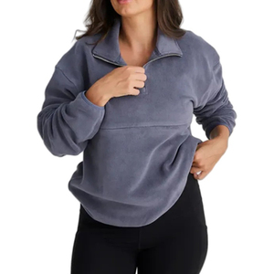 Vente en gros design personnalisé pull-over zippé en polaire douce pour l'hiver pour femmes vêtements de maternité sweatshirts d'<span class=keywords><strong>allaitement</strong></span> - Product Image 4