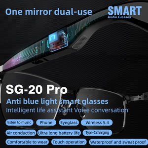 <span class=keywords><strong>Lunettes</strong></span> audio intelligentes au <span class=keywords><strong>design</strong></span> nouveau SG-20 <span class=keywords><strong>Pro</strong></span> Anti-lumière bleue Assistant vocal intelligent Appel BT <span class=keywords><strong>Lunettes</strong></span> de soleil de sport pour hommes - Product Image 5