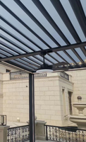 Vente en gros de pergola de jardin à toit rétractable pour extérieur, pare-soleil étanche, persienne motorisée en aluminium, télécommande, pression naturelle