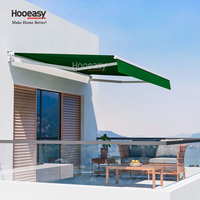 Auvents rétractables à bras articulés en aluminium Hooeasy pour balcon de jardin extérieur, protection solaire et ombrage