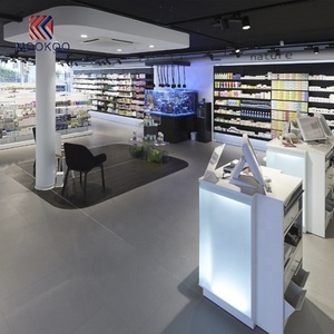Bancone Cassa Personalizzato per Farmacia con Illuminazione LED, Struttura in Legno/Metallo - Product Image 4