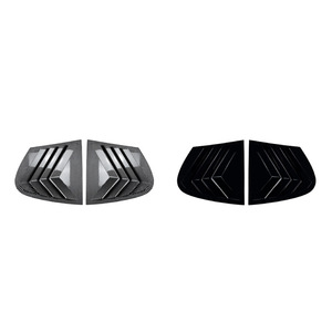 Film pour vitres triangulaires BMW Série 1 E87, texture carbone noir piano, protection de la vie privée, autocollants adhésifs pour voiture, 2005-2011 - Product Image 2