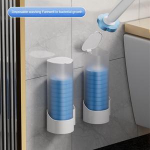 Tek kullanımlık duvara monte tuvalet fırçası PP malzeme banyo aksesuarları için temizleme aracı - Product Image 2