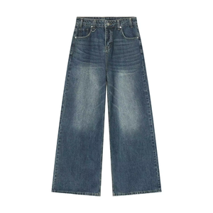 <span class=keywords><strong>Jeans</strong></span> Hip Hop Personalizzati Originali Casual a Gamba Larga Effetto <span class=keywords><strong>Stone</strong></span> Washed, Vestibilità Ampia e Dritta, Stile Cargo, per Uomo e Donna - Product Image 4