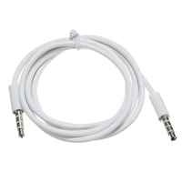 Nouveau câble audio 4 pôles 1m 3.5mm mâle à mâle enregistrement voiture Aux cordon audio casque cordon de connexion câble d'extension MP3