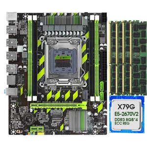 Placa base de alto rendimiento para juegos LGA 2011x79, Chipset x79 con E52670v2, 4x8GB, 1600mhz, ecc, reg, ram - Product Image 1