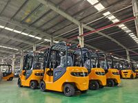 Forklift Listrik 1-2 Ton 4WD Baterai Lithium-Ion Bersertifikasi CE Counterbalance Gudang Kompak Motor AC Pendek Elektrik