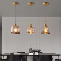 Lampe de style vintage pour la maison, le bar, le salon, style japonais, lampe de chevet créative, petite suspension en verre personnalisée, réglable
