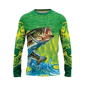 Polo de pêche à manches longues pour homme, personnalisé OEM ODM, UPF50+, respirant, séchage rapide, 100% polyester, couleur unie, logo personnalisé, sublimation - Product Image 1