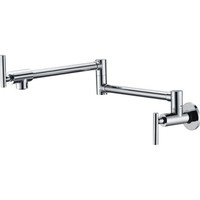 Robinet de cuisine thermostatique en acier inoxydable au design moderne avec douchette extractible, rotation à 360 degrés, fixation murale monotrou
