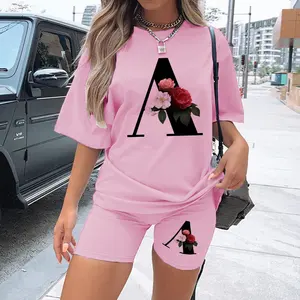 2021 Zomer 2 Stuk Korte Set Vrouwen T-shirt En Broek Sport Past Korte Sets Voor Vrouwen