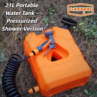 Bidon en plastique de 21 litres, réservoir d'eau, camping-car, camping, stockage, seau portable de 5,5 gallons avec douchette