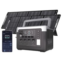 Station Portable P1000 PLUS 1800W avec Contrôle Intelligent par Application Solaire, Batterie LiFePO4, Onde Sinusoïdale Pure pour l'Énergie Domestique