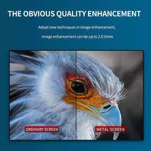 72 인치 16:9 모바일 휴대용 안티 라이트 금속 바닥 스탠드 삼각대 프로젝터 스크린 홈 오피스 ALR 프로젝션 스크린 - Product Image 5