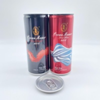 Personnalisé 250ml 330ml 500ml mince élégant vide imprimé rond en aluminium vierge étain bière Wisky jus boisson canettes pour emballage de boisson