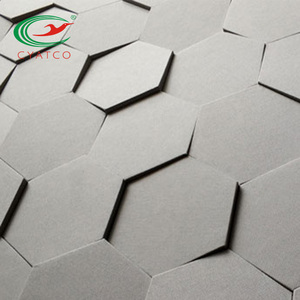 Papel tapiz 3d para cines, tablero acústico de poliéster, fibra de poliéster hexagonal - Product Image 2