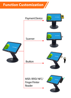Système de caisse enregistreuse tactile tout-en-un ZHONGJI AO1 avec écran tactile, NFC, Bluetooth, garantie 1 an pour la restauration et la vente au détail