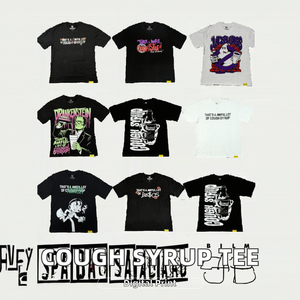 เสื้อยืดแขนสั้นผู้ชายลาย "That's A Awful Lot Cough Syrup" สไตล์คลาสสิค สตรีทแวร์ ผ้าฝ้าย 100% กันยับ คุณภาพสูง - Product Image 2