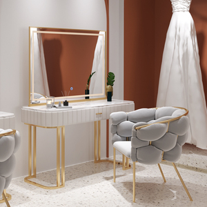 <span class=keywords><strong>Mesa</strong></span> de maquillaje especial de celebridades de Internet para decoración de uñas, maquillaje ligero, tiendas de novias, tocador de Metal duradero para salones de belleza - Product Image 2