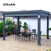 Gazebo extérieur personnalisé, cour, toit rotatif à lames électriques, gazebo extérieur en alliage d'aluminium, auvent de jardin, pare-soleil