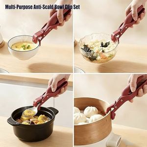 Pinza Multifuncional Antideslizante para Tazones, Soporte Antideslizante para Platos, Pinzas de Cocina de Silicona Creativas para el Hogar - Product Image 3