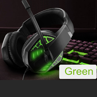 USB/3.5Mm Stereo PS4 PC Satu Game Headset Headphone dengan Mic LED Light untuk PS4 Gaming Headset